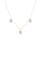 COLAR COM PINGENTES RETANGULARES CRAVEJADOS CRISTAL BANHADO A OURO 18K CO910-O