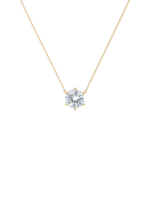 COLAR COM PONTO DE LUZ CRISTAL 10MM BANHADO A OURO CO917-O
