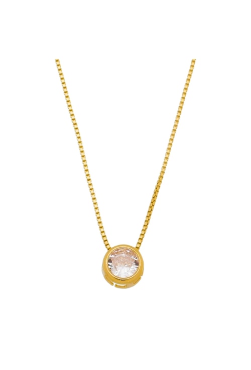 COLAR COM PONTO DE LUZ NO OURO CO490-O
