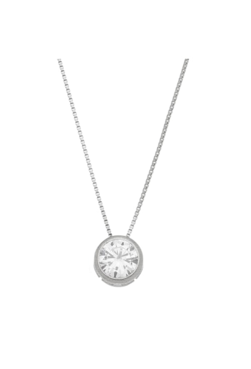 COLAR COM PONTO DE LUZ ZIRCÔNIA CRISTAL NO RÓDIO CO208-R