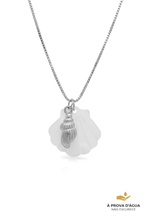 COLAR CONCHA MADREPEROLA COM PINGENTE MARINHO CO821-A