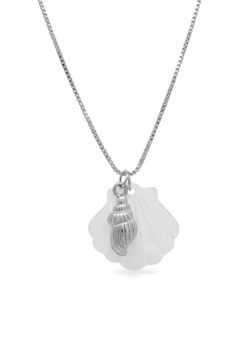 COLAR CONCHA MADREPEROLA COM PINGENTE MARINHO CO821-A