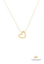 COLAR CORAÇÃO TORCIDO EM AÇO INOX DOURADO CO825-AD