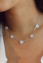COLAR CORAÇÕES CRAVEJADOS EM RÓDIO CO799-R
