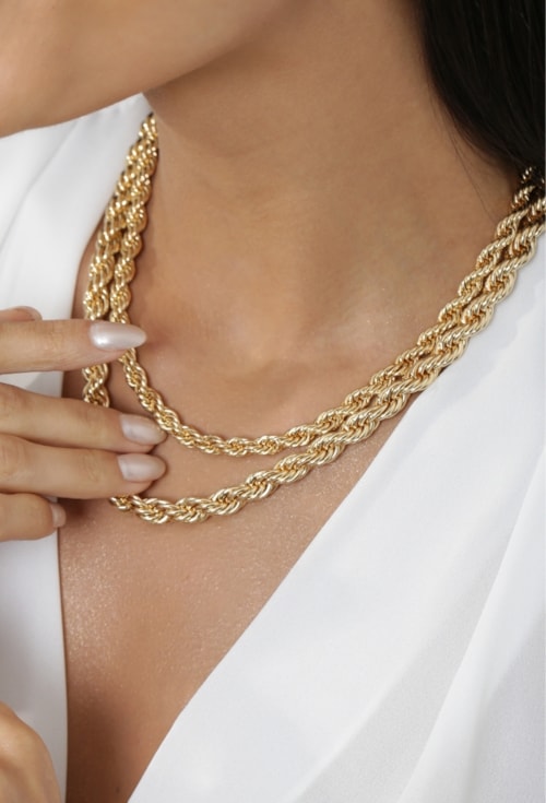 COLAR CORDÃO BAIANO OURO 8MM CO874-O