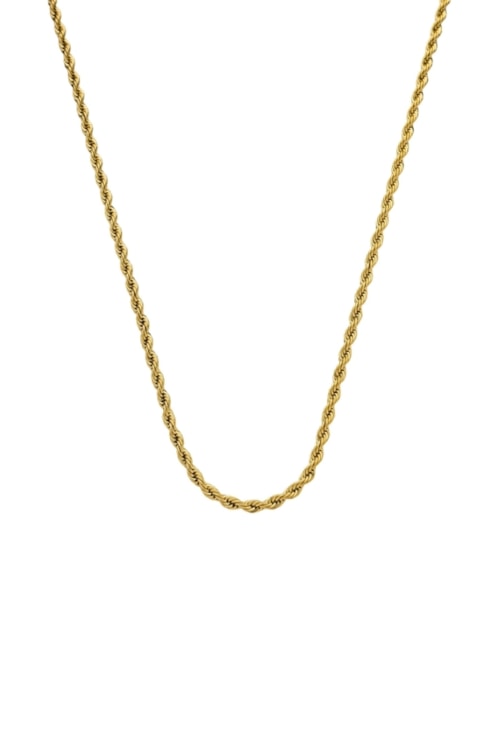 COLAR CORRENTE CORDA EM AÇO INOX DOURADO CO793-AD
