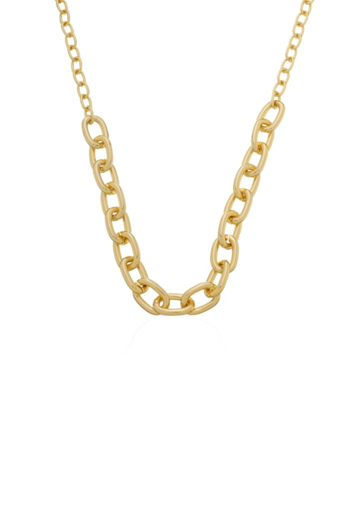 COLAR CORRENTE DE ELOS NO OURO CO724-O