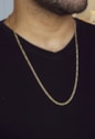 COLAR CORRENTE ELO FINO 70CM AÇO INOX DOURADO CO677-AD