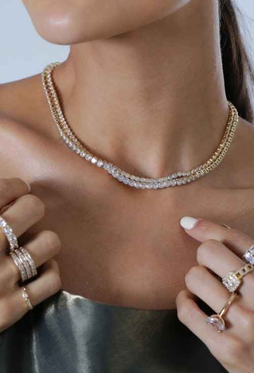 COLAR CRISTAL RIVIERA QUE NÃO VIRA DE 3MM CO420-O COLAR CRISTAL RIVIERA QUE NÃO VIRA DE 3MM CO420-O