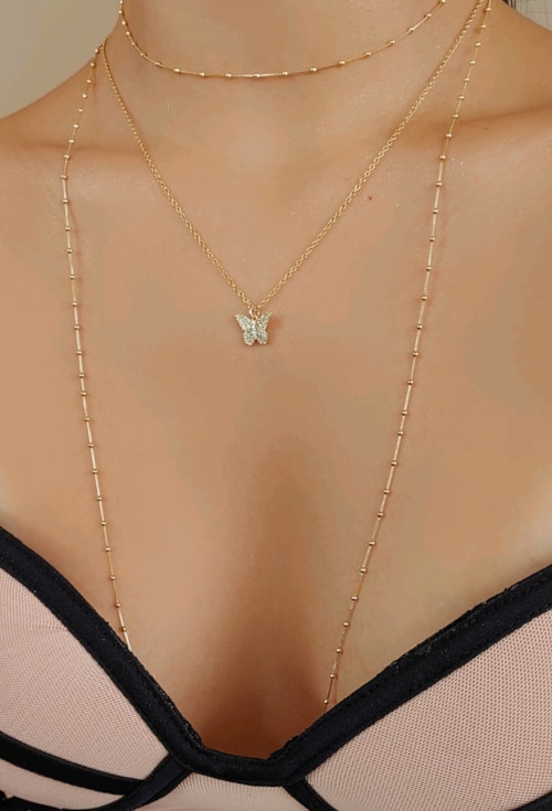 COLAR DE BOLINHAS NO OURO CO413-O COLAR DE BOLINHAS NO OURO CO413-O