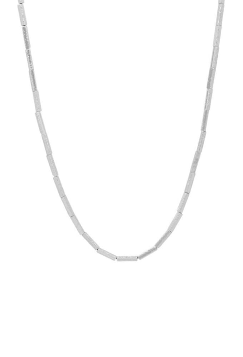 COLAR DE CANUTILHOS TEXTURIZADOS NO RÓDIO CO619-R COLAR DE CANUTILHOS TEXTURIZADOS NO RÓDIO CO619-R
