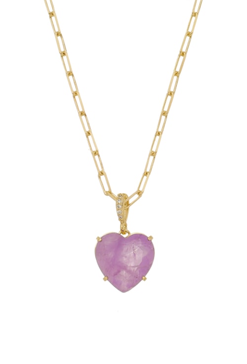 COLAR DE CORAÇÃO COM PEDRA FUSION ULTRA VIOLET CO534-O