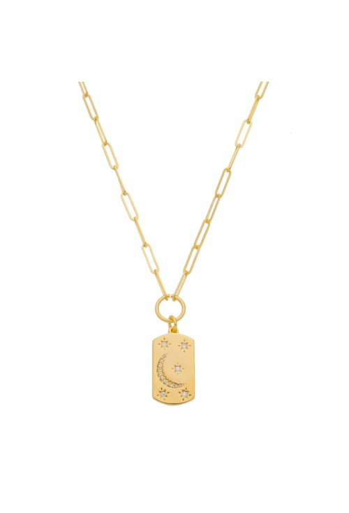 COLAR DE ELOS COM MEDALHA DE LUA CO454-O