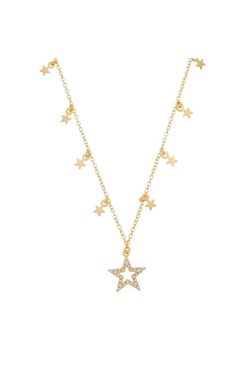 COLAR DE ESTRELAS CRAVEJADO CO458-O