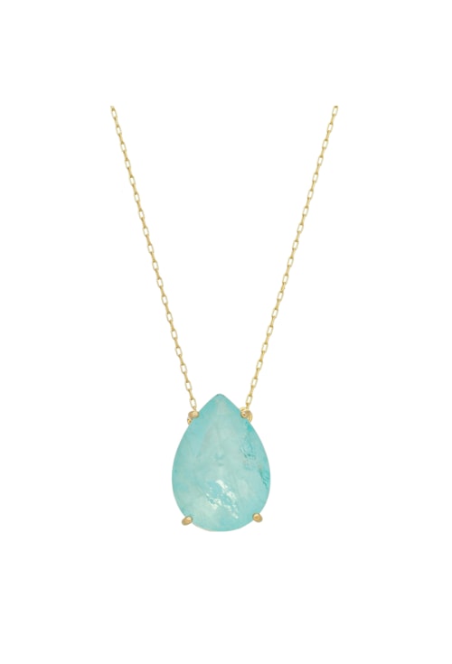 COLAR DE GOTA COM PEDRA AZUL PARAÍBA FUSION CO505-O COLAR DE GOTA COM PEDRA AZUL PARAÍBA FUSION CO505-O