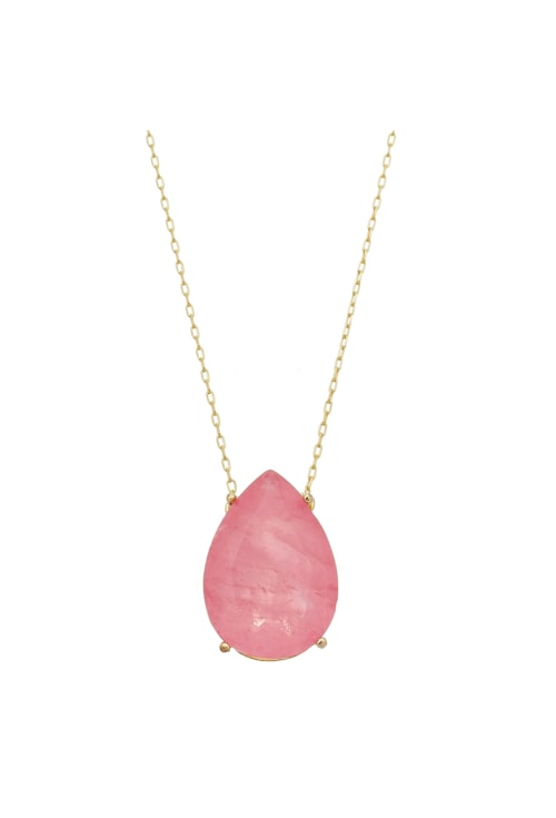 COLAR DE GOTA COM PEDRA KUNZITA FUSION CO505-O