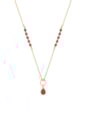 COLAR DE GOTA RUBELITA COM JADE FUCSIA CO756-O