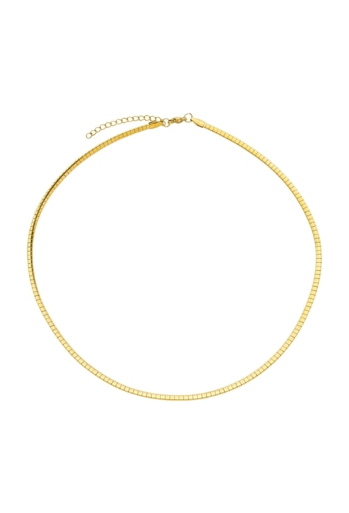 COLAR DE MALHA ARTICULADA AÇO INOX DOURADO CO794-AD