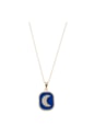 COLAR DE MEDALHA DE LUA COM RESINA CO476-O