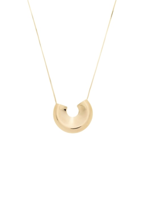 COLAR DE MEIA LUA ABAULADO NO OURO CO710-O COLAR DE MEIA LUA ABAULADO NO OURO CO710-O