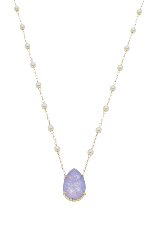 COLAR DE PÉROLAS COM GOTA ULTRA VIOLET FUSION CO525-O
