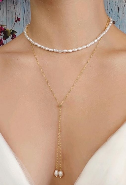 COLAR DE PÉROLAS NO OURO CO503-O