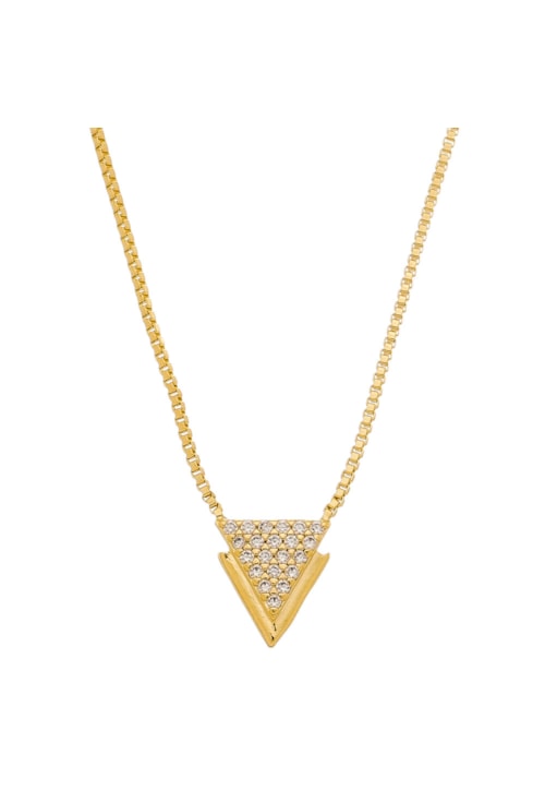 COLAR DE PINGENTE TRIÂNGULO COM MICRO ZIRCÔNIA CO422-O COLAR DE PINGENTE TRIÂNGULO COM MICRO ZIRCÔNIA CO422-O