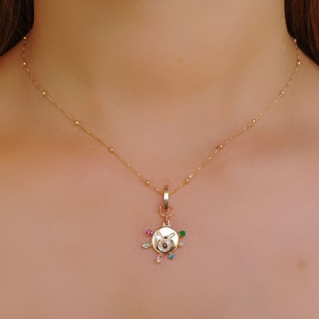 COLAR DE SIGNO COM PINGENTE REMOVÍVEL (TOURO) CO063-O COLAR DE SIGNO COM PINGENTE REMOVÍVEL (TOURO) CO063-O