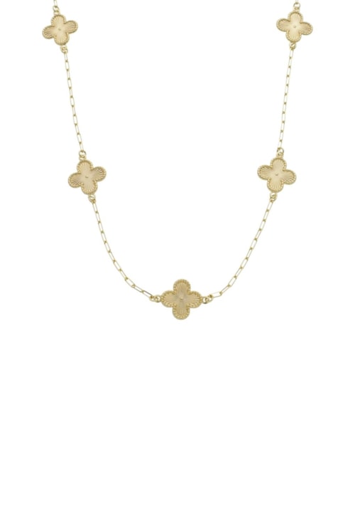 COLAR DE TREVO LONGO NO OURO CO599-O COLAR DE TREVO LONGO NO OURO CO599-O