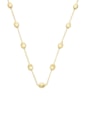 COLAR DELICADO COM GOTAS LISAS NO OURO CO801-O