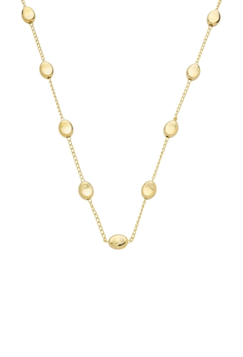 COLAR DELICADO COM GOTAS LISAS NO OURO CO801-O