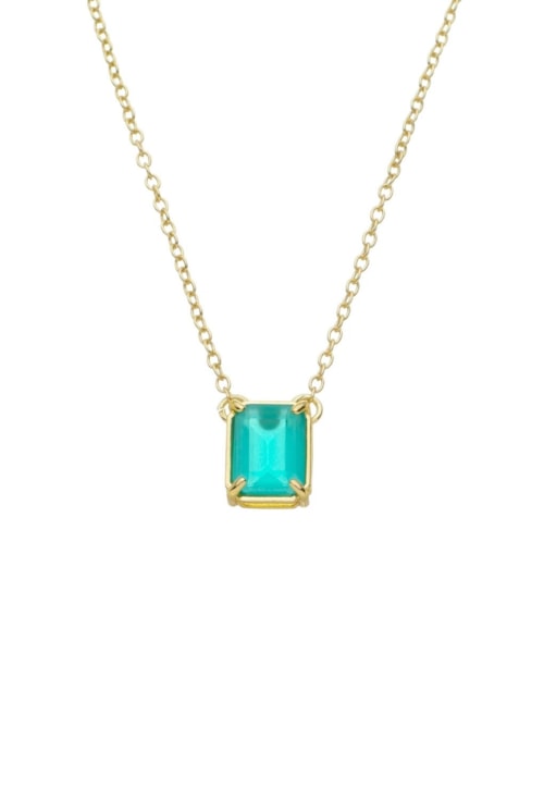 COLAR DELICADO COM PEDRA TURMALINA CO576-O