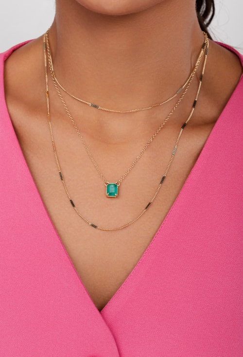 COLAR DELICADO COM PEDRA TURMALINA LEITOSA CO576-O COLAR DELICADO COM PEDRA TURMALINA LEITOSA CO576-O