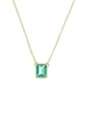 COLAR DELICADO COM PEDRA TURMALINA VERDE CO576-O