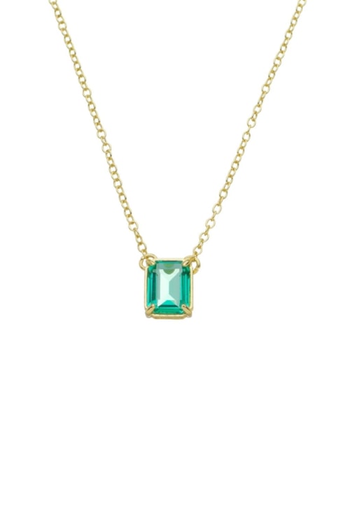 COLAR DELICADO COM PEDRA TURMALINA VERDE CO576-O COLAR DELICADO COM PEDRA TURMALINA VERDE CO576-O