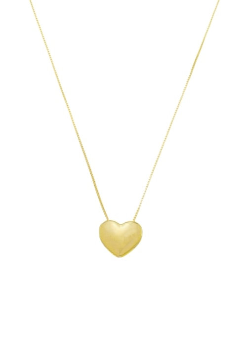 COLAR DELICADO COM PINGENTE DE CORAÇÃO ABAULADO NO OURO CO693-O COLAR DELICADO COM PINGENTE DE CORAÇÃO ABAULADO NO OURO CO693-O