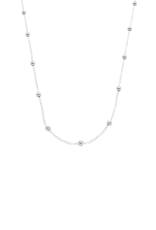 COLAR DELICADO DE BOLAS NO RÓDIO CO647-R