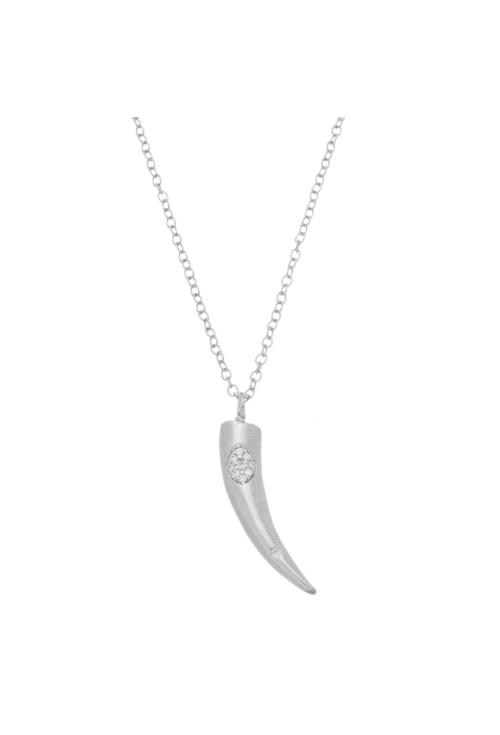COLAR DENTE DE SABRE COM ZIRCÔNIA NO RÓDIO CO254-R COLAR DENTE DE SABRE COM ZIRCÔNIA NO RÓDIO CO254-R