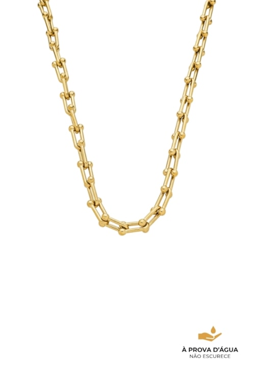 COLAR ELOS INSPIRAÇÃO AÇO DOURADO CO833-AD