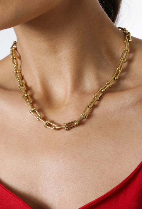 COLAR ELOS INSPIRAÇÃO AÇO DOURADO CO833-AD