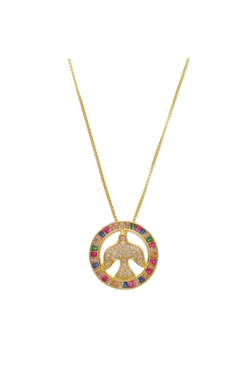 COLAR ESPÍRITO SANTO CRAVEJADO NO OURO CO321-O