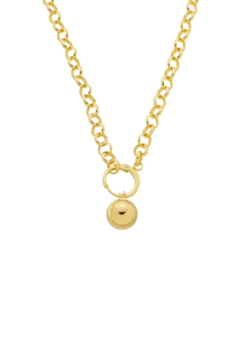 COLAR FECHO FRONTAL COM PINGENTE DE BOLA CO591-O COLAR FECHO FRONTAL COM PINGENTE DE BOLA CO591-O
