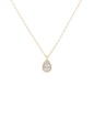 COLAR GOTA COM PEDRA LAPIDADA BANHADO A OURO CO900-O