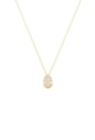 COLAR GOTA ZIRCÔNIA CRISTAL 8X12 MINI INSPIRAÇÃO BANHADO OURO CO879-O