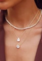 COLAR GOTA ZIRCÔNIA CRISTAL 8X12 MINI INSPIRAÇÃO BANHADO OURO CO879-O