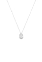 COLAR GOTA ZIRCÔNIA CRISTAL 8X12 MINI INSPIRAÇÃO BANHADO RÓDIO CO879-R