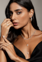COLAR GRAVATA COM PINGENTES RETANGULAR E GOTA BANHADO A OURO 18K CO912-O