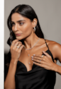 COLAR GRAVATA COM PINGENTES RETANGULAR E GOTA BANHADO A OURO 18K CO912-O