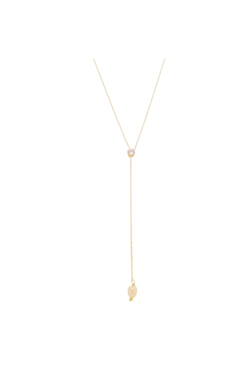 COLAR GRAVATINHA COM PÉROLA BARROCA NO OURO CO269-O COLAR GRAVATINHA COM PÉROLA BARROCA NO OURO CO269-O