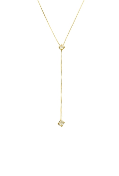 COLAR GRAVATINHA COM PONTO DE LUZ NO OURO CO650-O COLAR GRAVATINHA COM PONTO DE LUZ NO OURO CO650-O